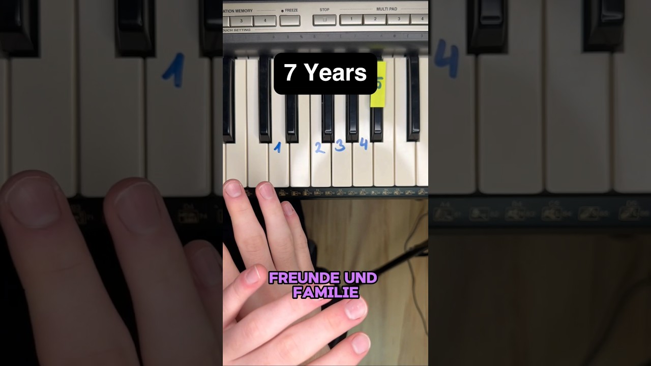 7 Years🍃 - Lukas Graham | Tutorial Part 38 #piano #klavier # ...