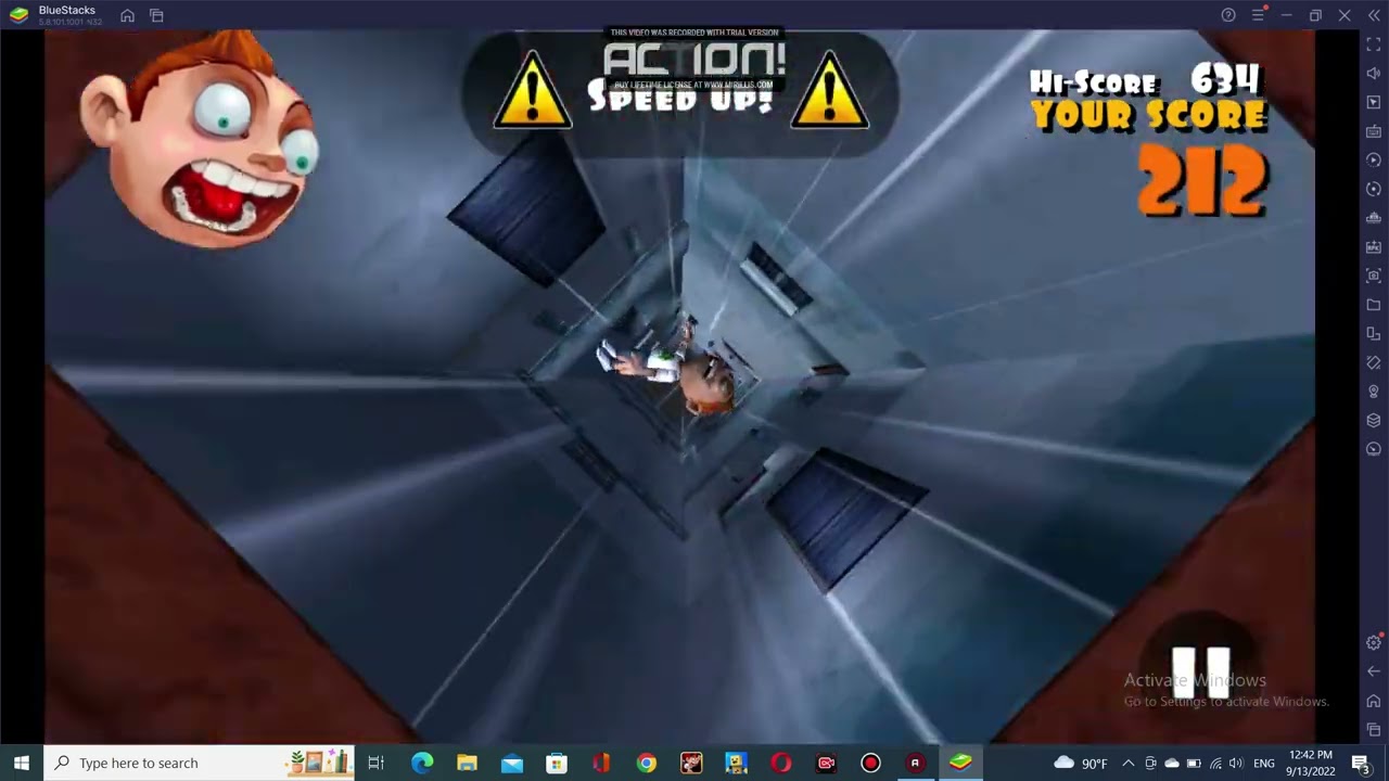 falling fred gameplay 2 hard mode