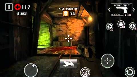 Dead trigger 2 desert eagle & dual glock gameplay iOS level 54 on hard.