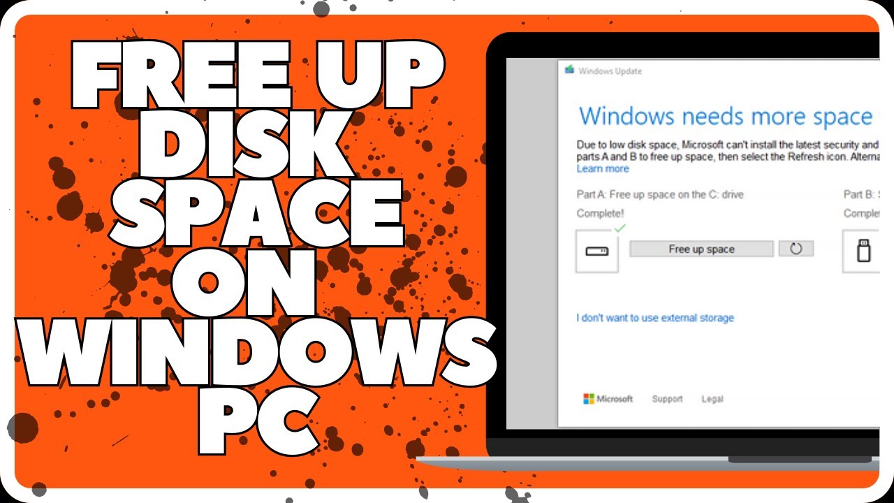 How To Free Up Disk Space On Windows PC | Without External Software ...
