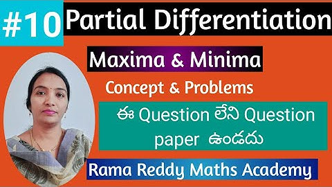 Very important Question jntuhM1 R22 | Maxima and Minima detailed | Maxima minima intelugujntuk/jntua