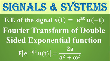 Double sided exponential signal Fourier transform
