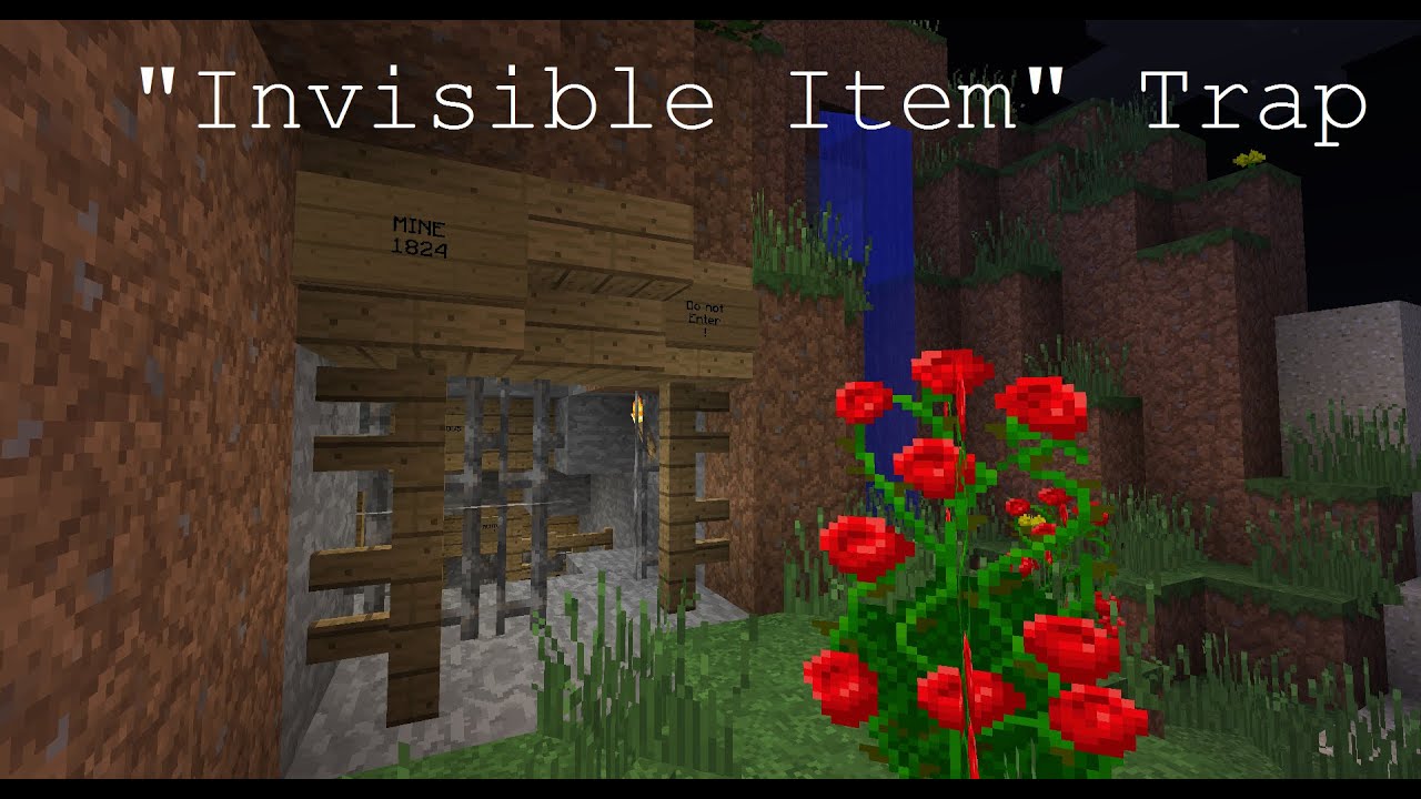 Minecraft How to make a "Invisible Item" Trap YouTube