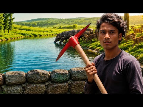 (I bulit  a mini dem)  fro tairsty animals ! सूखी नदी मे पानी ला दिया हमने ?