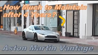Aston Martin V8 Vantage Cost Buy and Maintain Over 4 Years