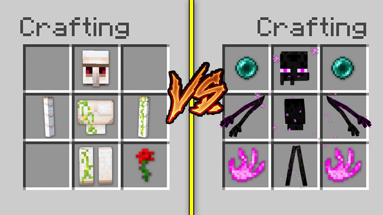 WHAT IF YOU CRAFT ENDERMAN MUTANT vs GOLEM EGGS BATTLE in Minecraft How ...