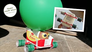 Auto mit Luftballonantrieb - Experimente und Tipps für Erfinder-Kinder