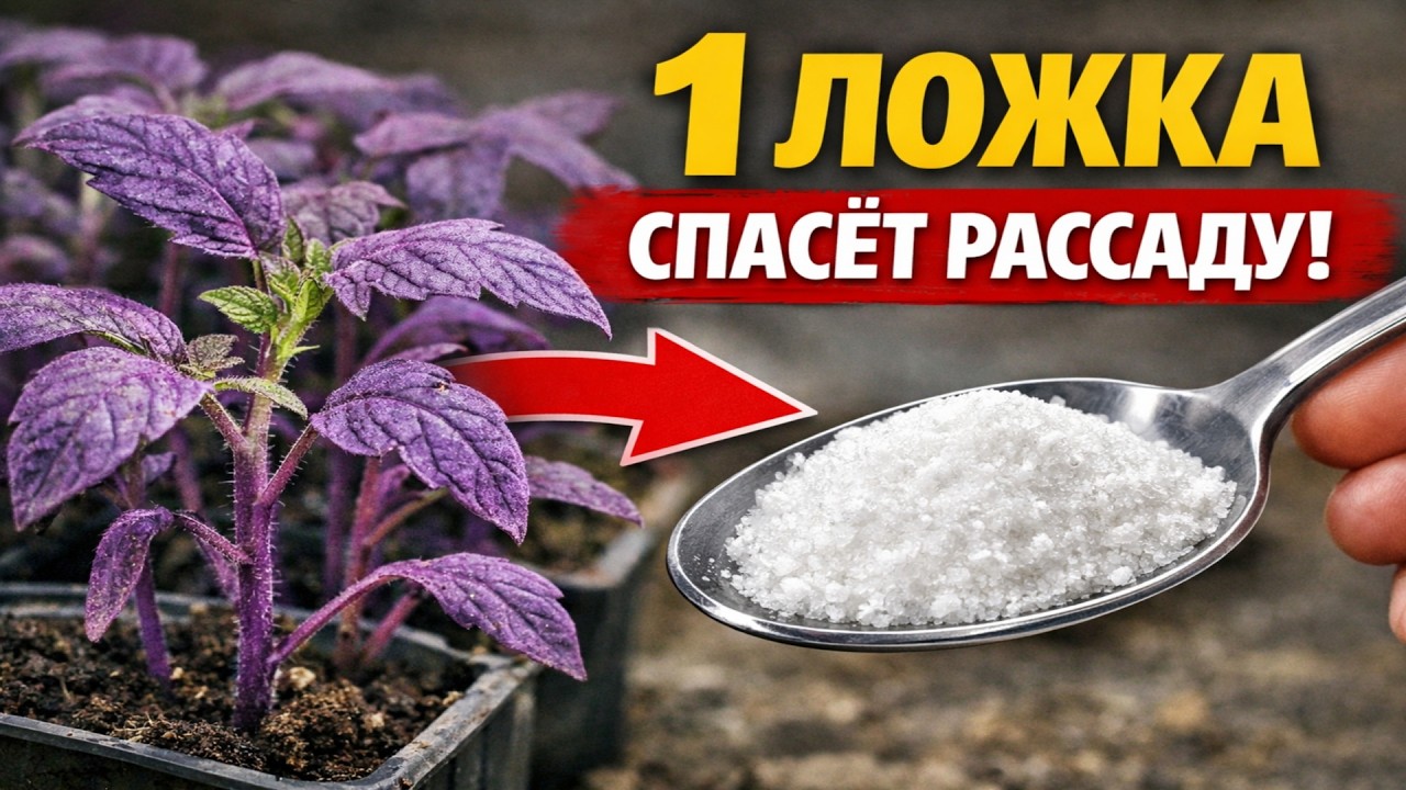 Рассада стала ФИОЛЕТОВОЙ и ЗАМЕРЛА? 1 ложка ЭТОГО спасет весь урожай!
