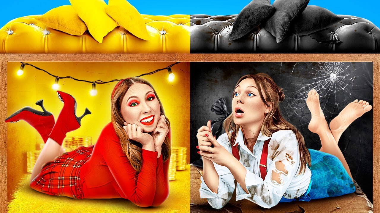 GLAM vs BUDGET Room Makeover 💎 Easy Ways to Upgrade Your Room