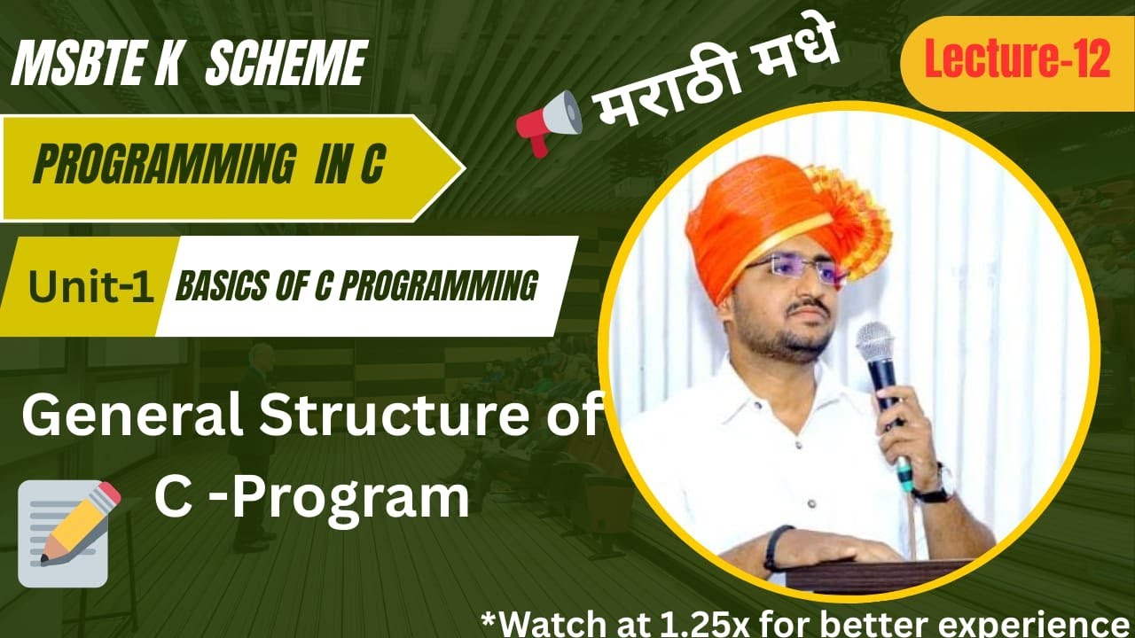 Lecture 12: General Structure of C program