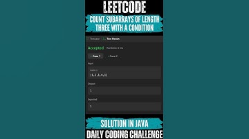 LeetCode : 3392. Count Subarrays of Length Three With a Condition💛🖤 Solution👆🏻🔗 #leetcode #shorts