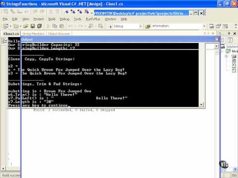 C# From A to Z - Lesson 38: Substrings - Trim - Pad ... Part2