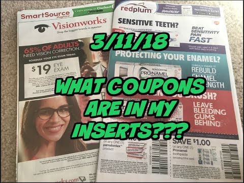 3/11/18 ~ WHAT COUPONS ARE IN MY INSERTS?