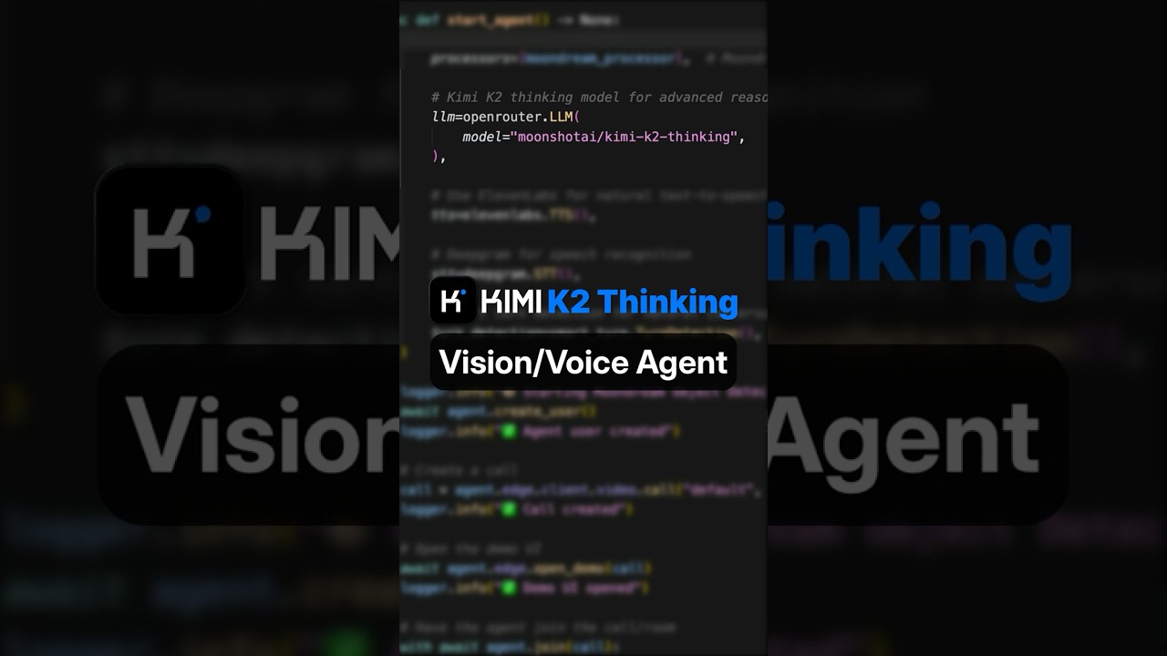 Kimi K2 Thinking vision agent detecting objects in real-time