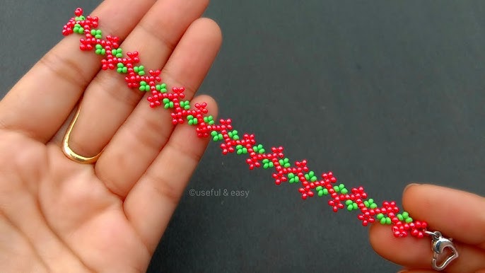 DIY bracelets with beads. Beginners tutorial. Beaded bracelet