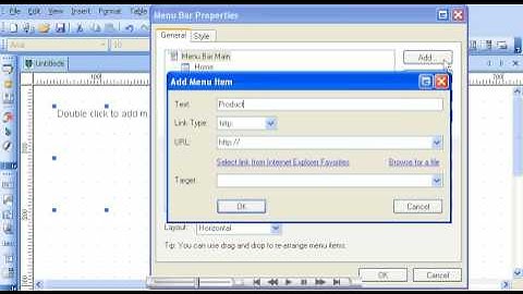 Sliding Menu Bars (Drop Down)  with Bluevoda website builder from VodaHost web hosting