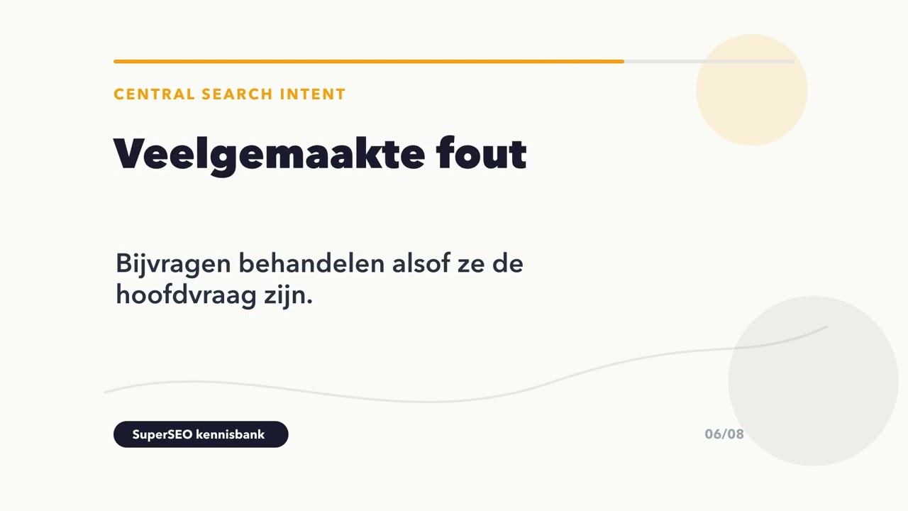 Wat is central search intent?