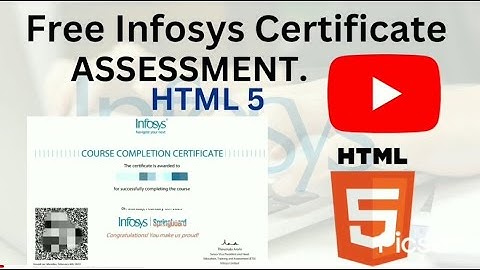 HTML5 Assessment Solution "Infosys Springboard" free Course Certification by Infosys 📃📚📓.