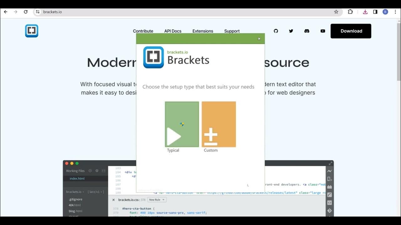 How to Download Brackets Text Editor YouTube