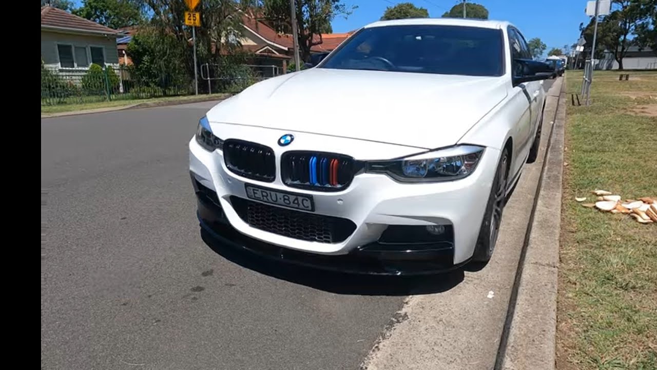 bmw 320i 2013 front bumper and lips installation - YouTube
