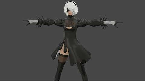 Nier Automata Blender Dress Test