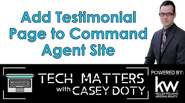 Add Testimonial page to your Command Agent site.