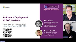 Learn Live: Automate Deployment of SAP on Azure | BRK408LL