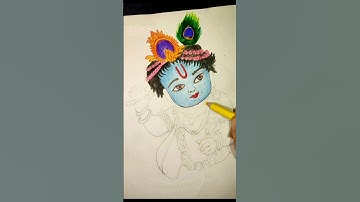 Cute Little Krishna ji Drawing 😍❣️   Part -1 #shorts #viral #trending #krishna