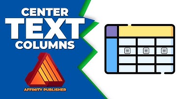 How to center text between columns in Affinity publisher