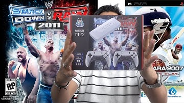 M22 V2.5 Advance Gamestick for TV unboxing and Review! Smackdown, Brain Lara Cricket & 30K+ Games