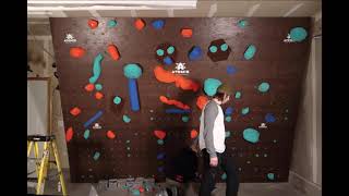 Homewall Timelapse with the Atomik Climbing Holds Facets