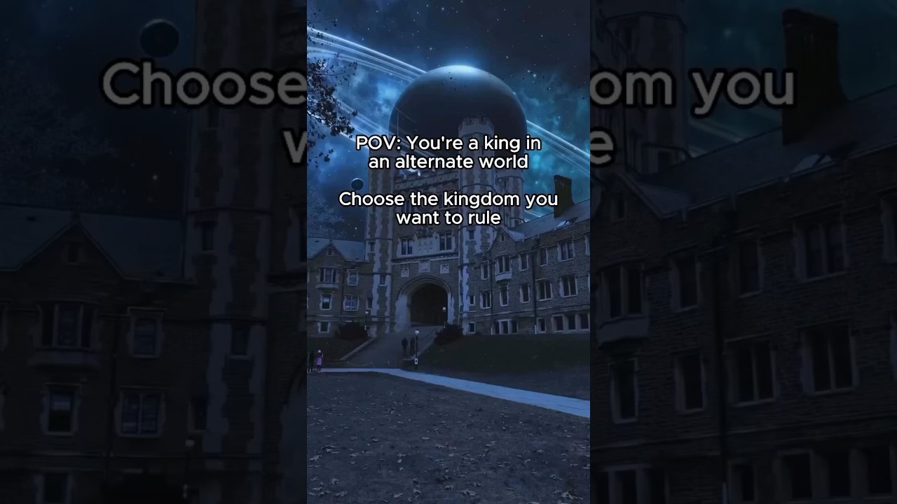 Pov you're a king in an alternate world choose the kingdom you want to rule 