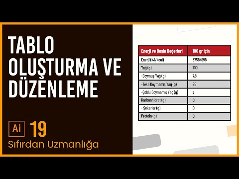Adobe Illustrator 2021 - Ders 19 - Tablo Oluşturma ve Düzenleme