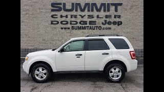 2012 FORD ESCAPE 4WD XLT WHITE SUEDE FOND DU LAC WALK AROUND REVIEW 9797B SOLD! www.SUMMITAUTO.com