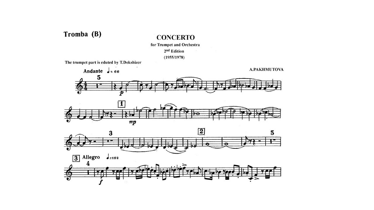 Aleksandra Pakhmutova: Trumpet Concerto (Thierry Gervais, trumpet) I  YouTube
