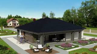 Z344 - Gotowy Projekt Domu Parterowego We Współczesnym Stylu Do 120 M2