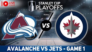 Colorado Avalanche vs Winnipeg Jets GAME 1 LIVE GAME REACTION & PLAY-BY-PLAY | NHL Live stream