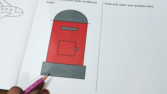 How to draw and colour a letter box