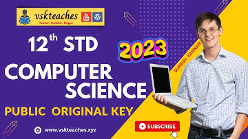 12th std Computer Science public original question paper and answer key march 2023 download