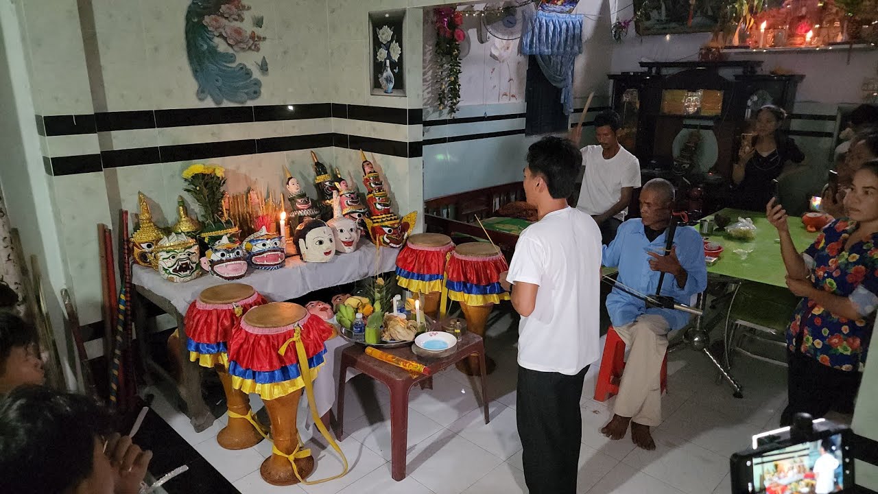 Đội Múa Chằn Khmer, Yak Rom, Ông Trần Khmer Của Chùa Tà Sất Mới Thành Lập 2024. Lần Đầu Tiên Nhảy