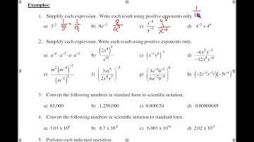 M1103 Mini-Lecture & PP 5.5 Negative Exponents & Scientific Notation