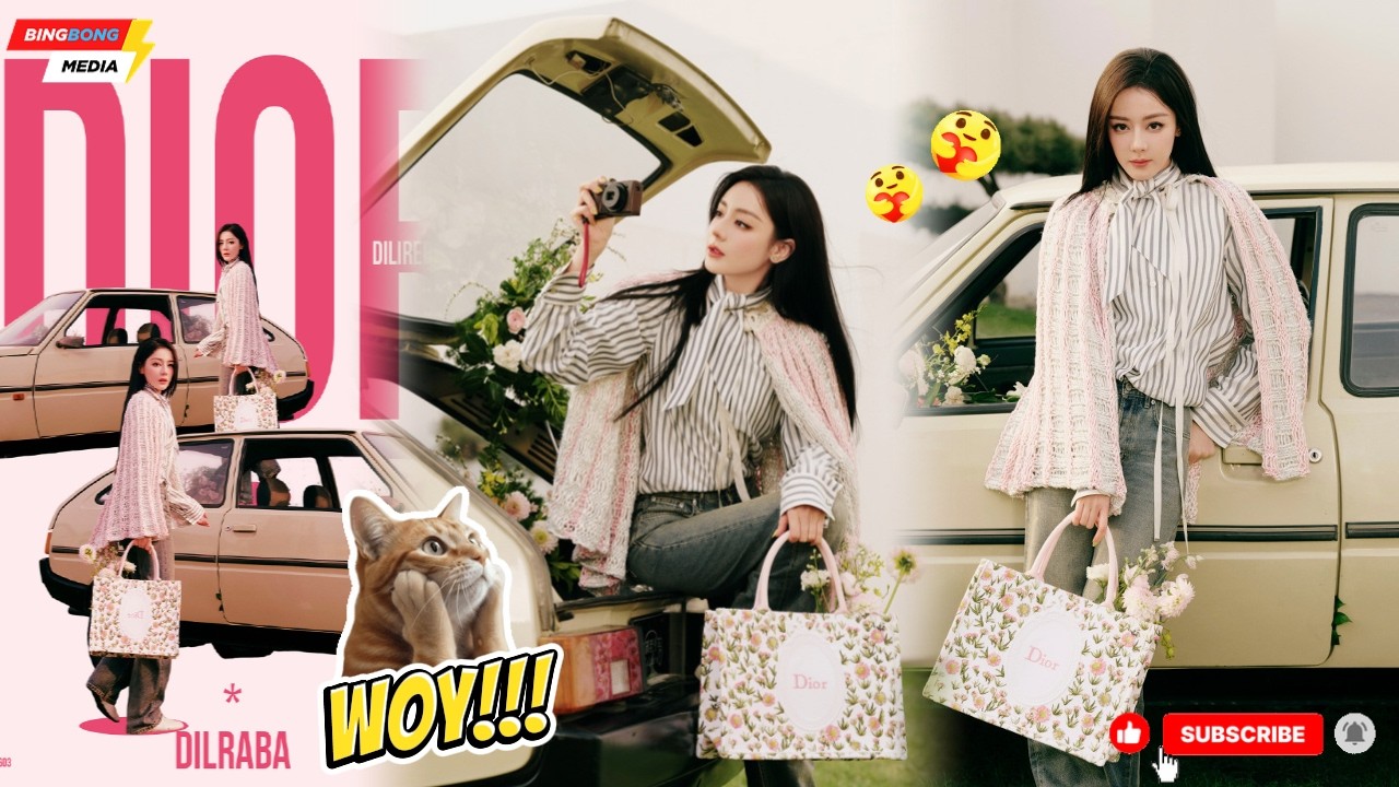 Dilraba Dilmurat Потрясает в полосатой рубашке и джинсах на Неделе моды в Париже