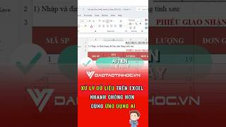 Ứng dụng AI để tạo công thức tự động trong Excel  #daotaotinhoc #tinhocvanphong #excel #copilot