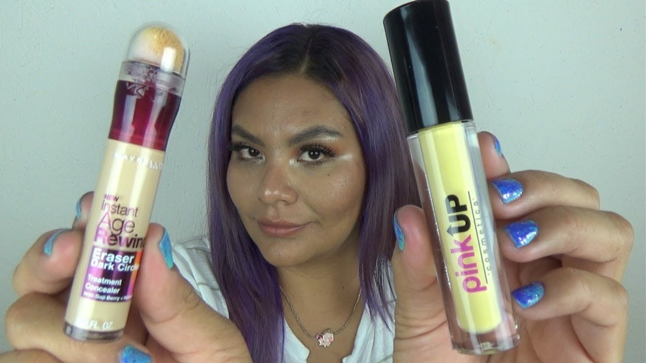 CORRECTOR AGE REWIND MAYBELLINE VS PINK UP - YouTube