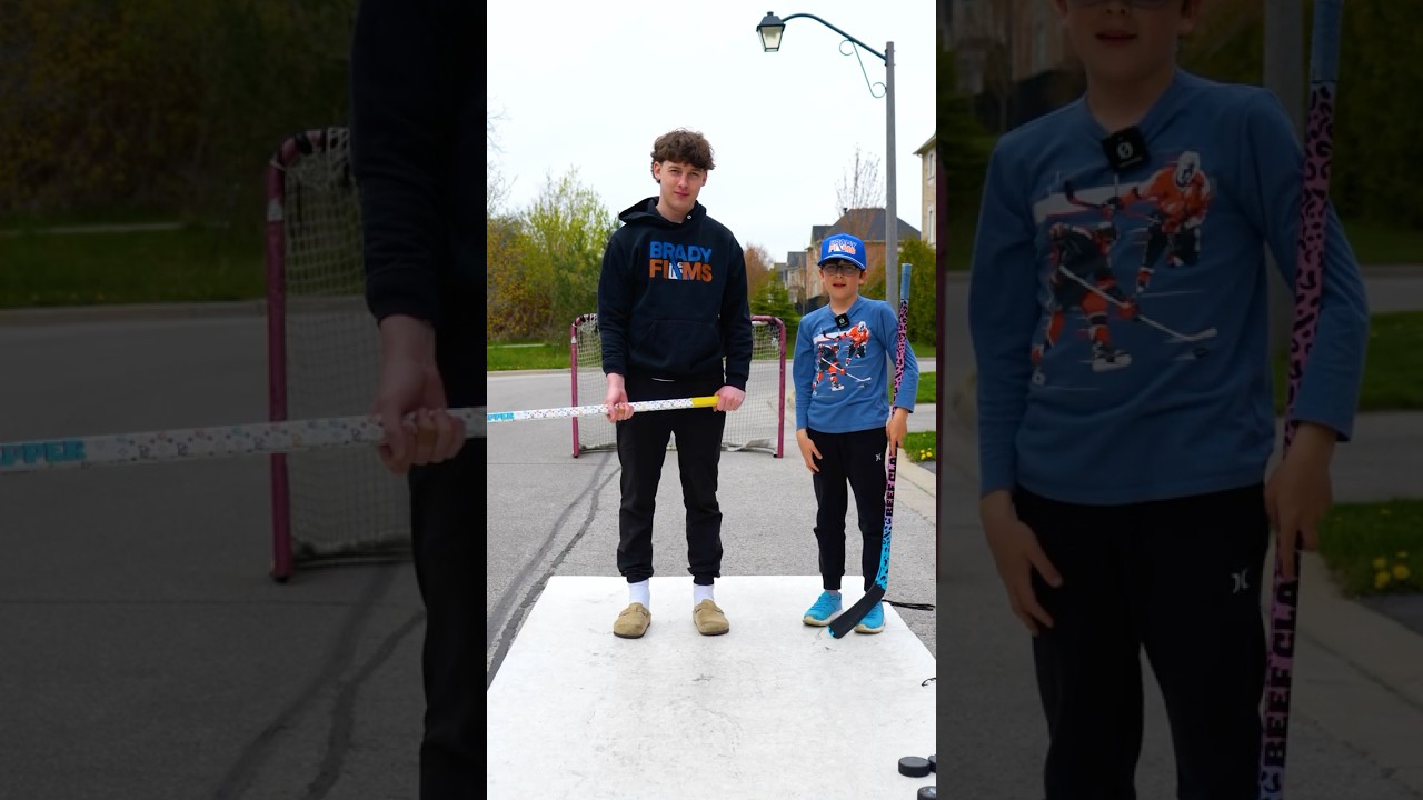 Brady Films Vs Brady Films Brother🏒🎯 #hockey #hockeyplayers #shorts