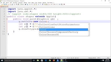 Shapes in java applet  in hindi 45