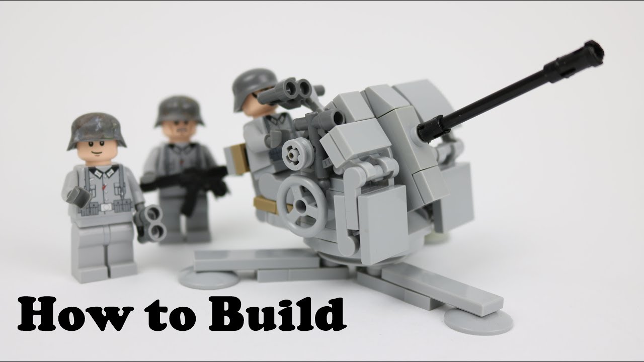 Lego Ww2 Tutorial How To Build mm Flak 38 Deutsch Youtube
