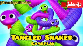 Tangled Snakes Game/All levels  gameplay walkthrough/Level 101 - 110 screenshot 4