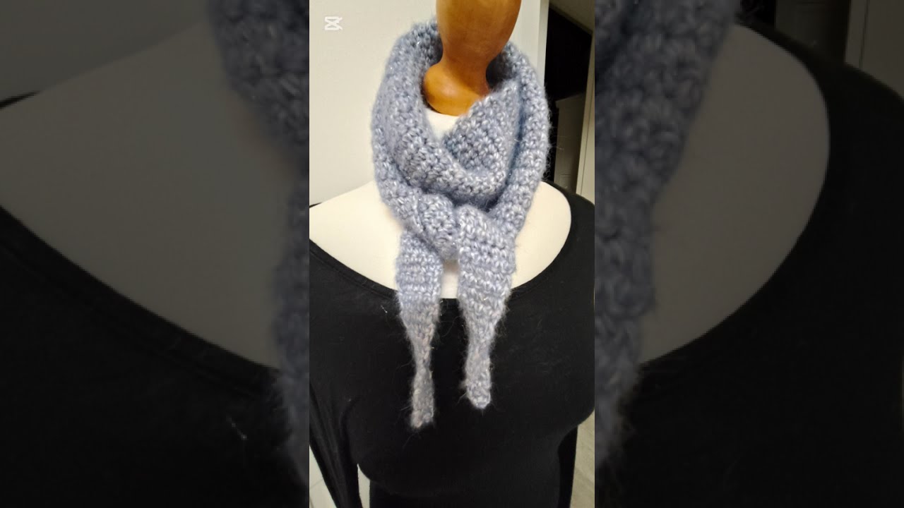 Mini sciarpa uncinetto Sophie scarf uncinetto facile. Uncinetto principianti