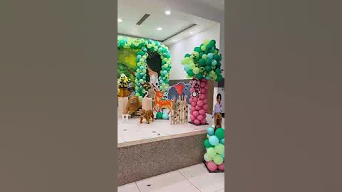 jungle theme birthday🦓🐯🦁 party Decorations #jungletheme #birthdayparty #decoration #jungle #shorts